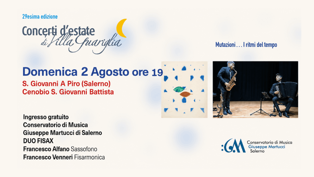 Duo FiSax di scena a San Giovanni a Piro