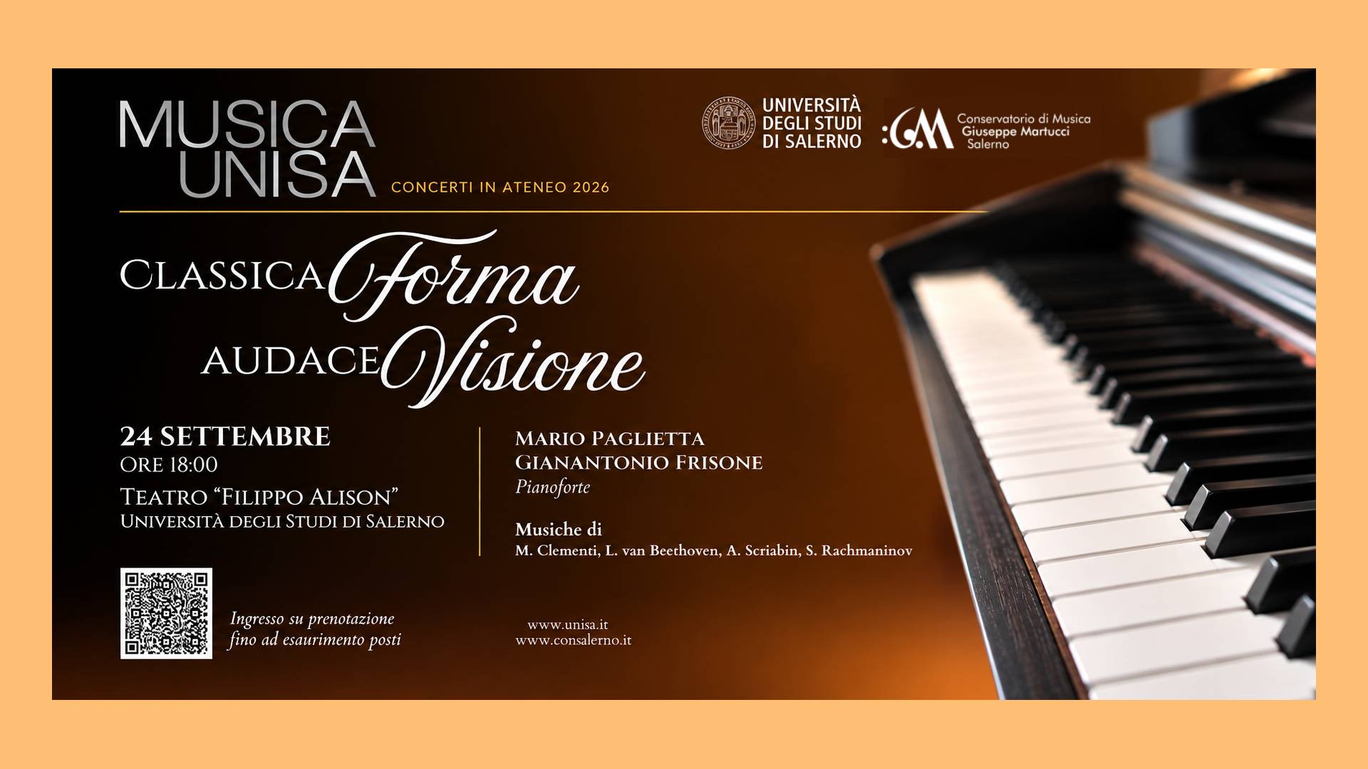 “Classica forma e audace visione”: viaggio nel grande repertorio pianistico
