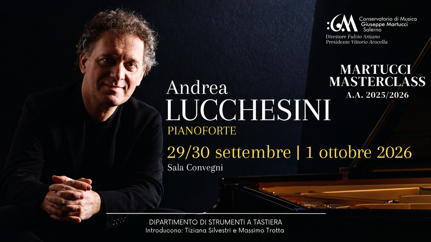 Masterclass di pianoforte con Andrea Lucchesini