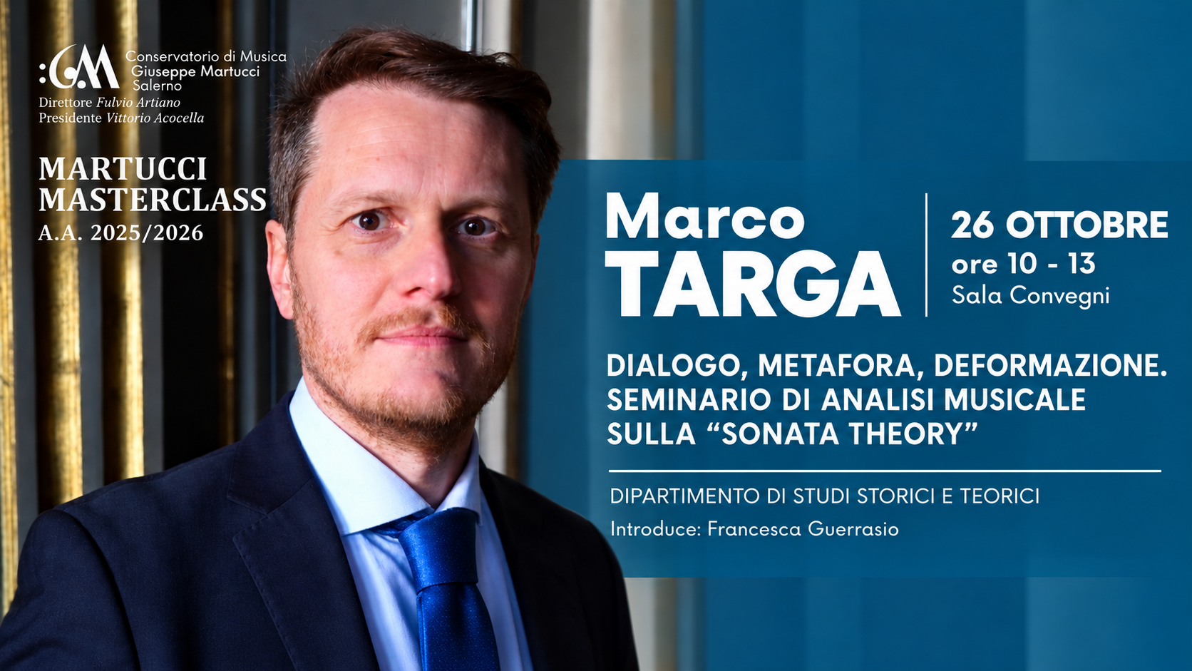 Marco Targa al Martucci: un seminario sulla Sonata Theory
