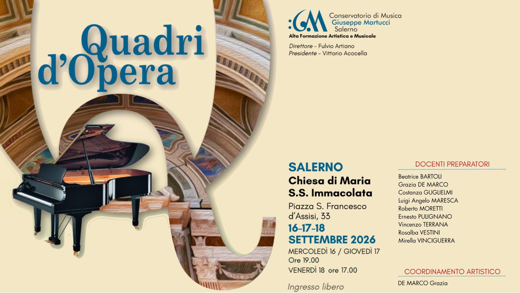 Quadri d'Opera (16-18 settembre 2026)