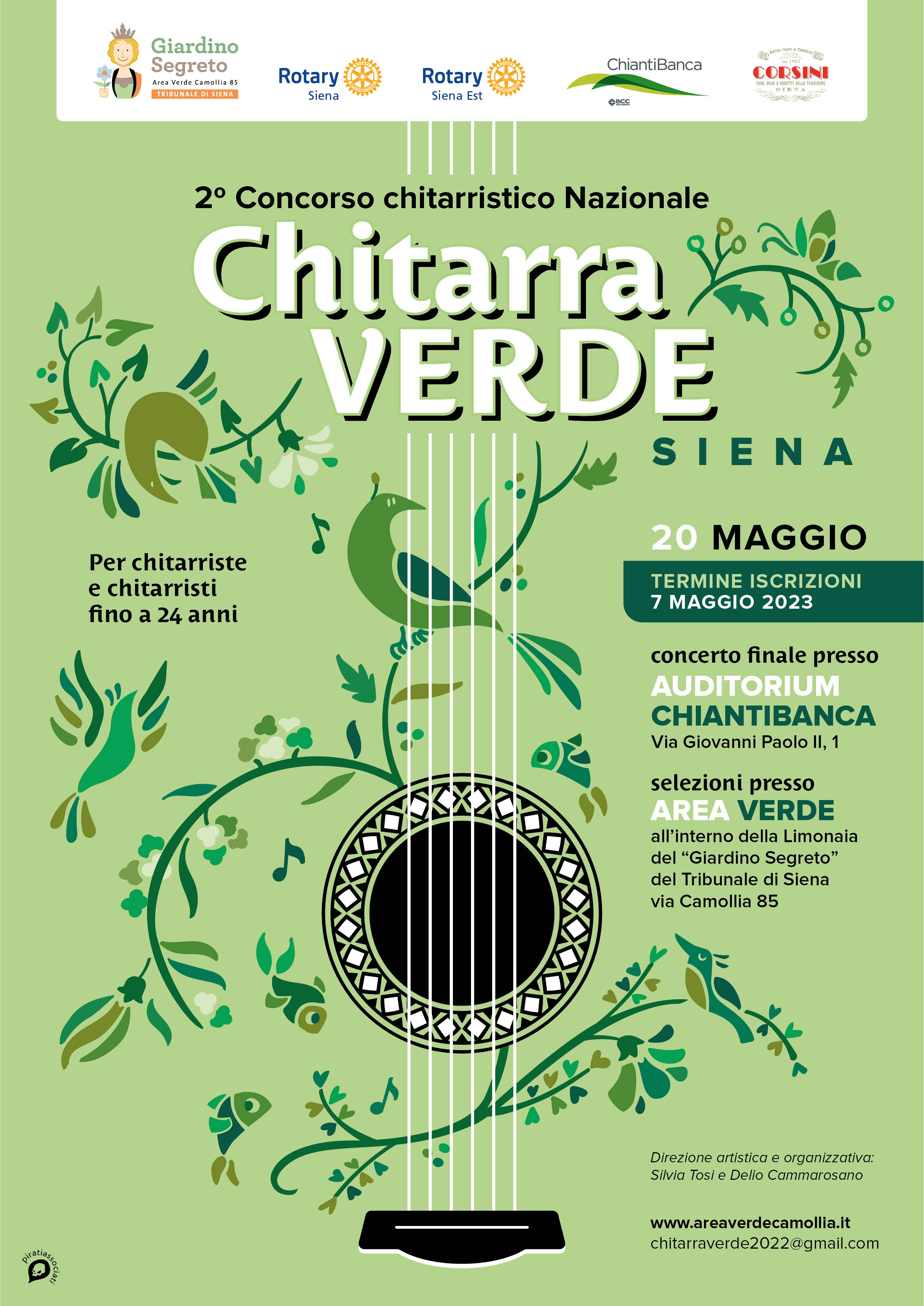 Concorso chitarristico Nazionale Chitarra Verde Siena - Scadenza 7 maggio 2023