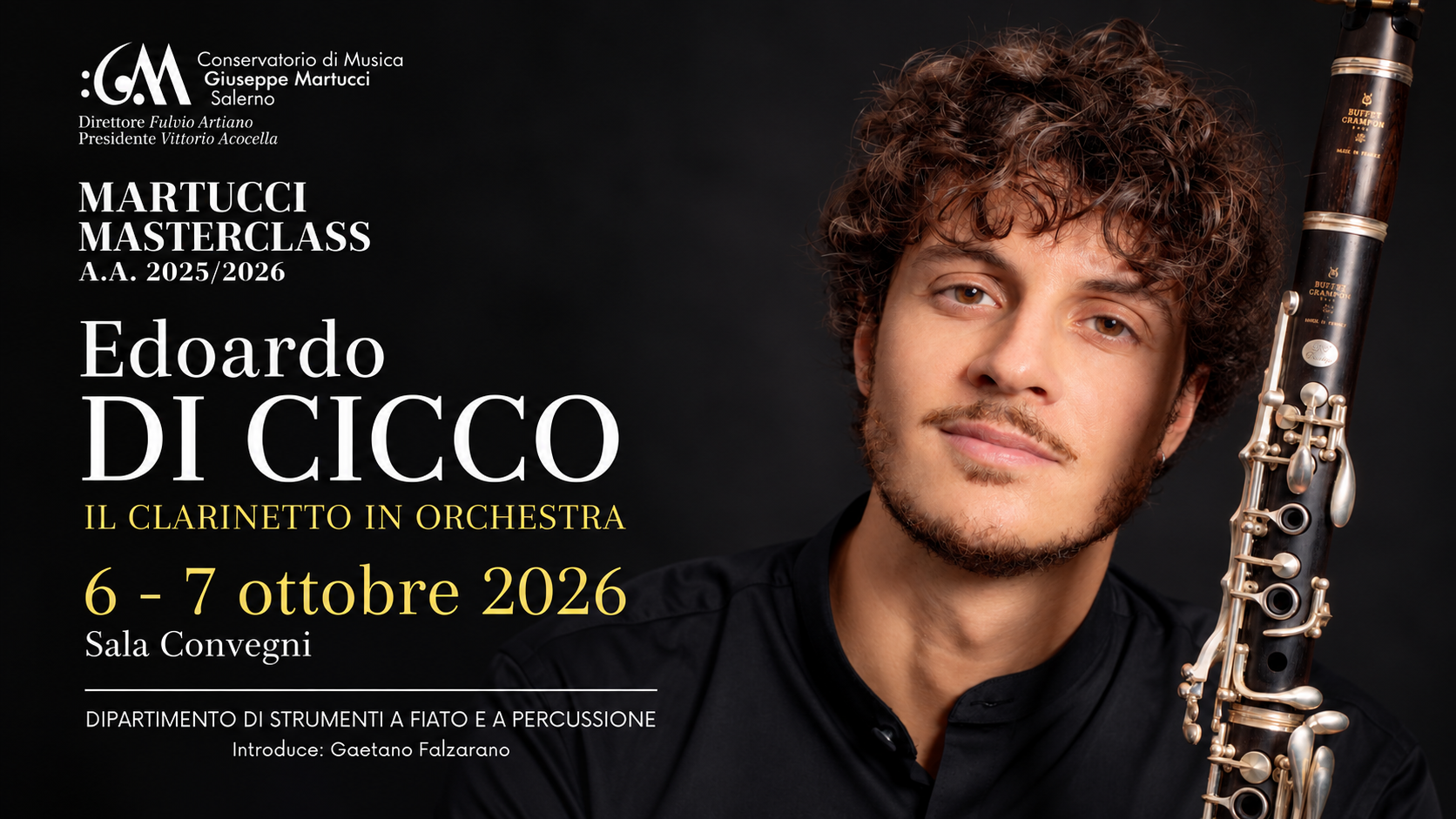 Masterclass di clarinetto con Edoardo Di Cicco