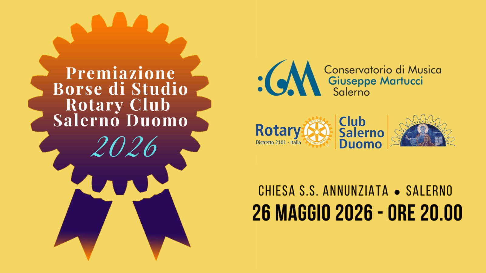 Premiazione dei vincitori delle borse di studio Rotary Club Salerno Duomo