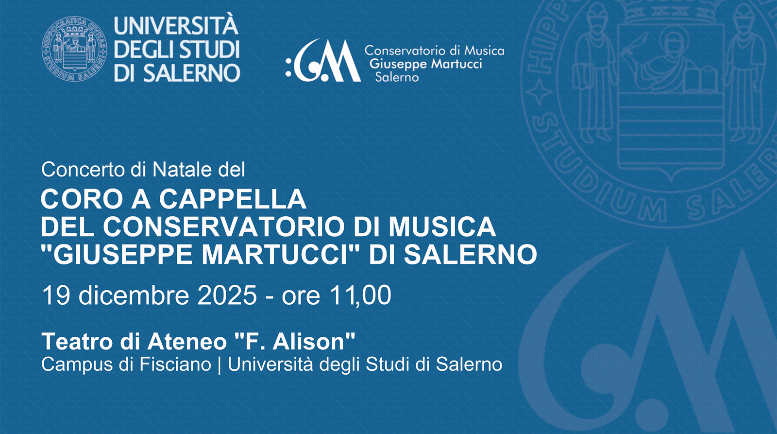 Concerto di Natale per l'Università di Salerno